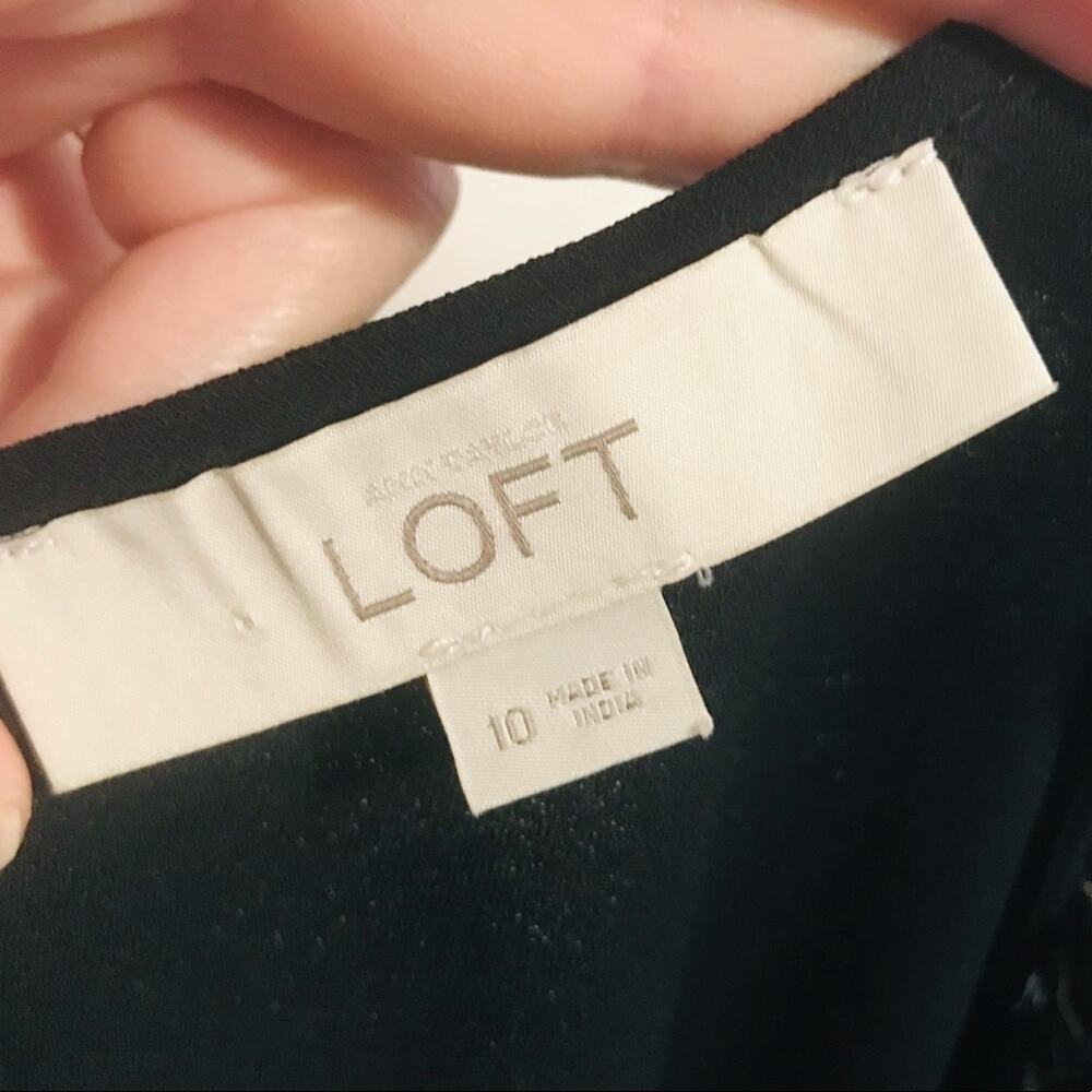 Loft Gold Lace Yoke Dress View 5